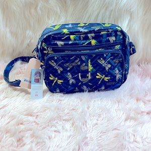 NWT, Lug dragonfly print, crossbody Carousel XL